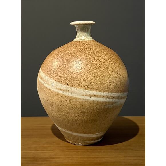 Cady Clay Works Seagrove NC Stoneware Bottle Vase-Studio Pottery-Bottle-Rustic - Picture 1 of 8